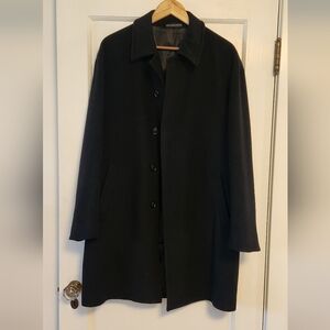 Stafford Men's Classic Black Trench Coat